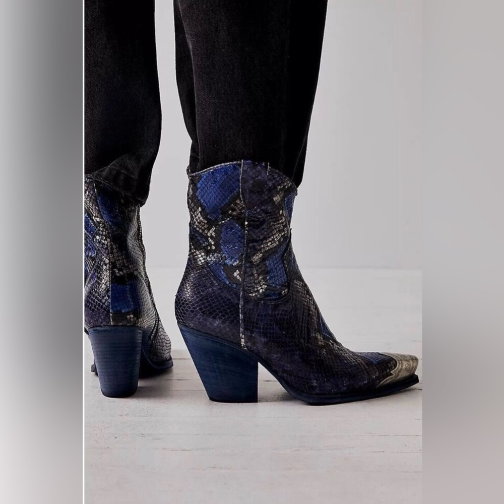 Free People Brayden Snake Western Boots